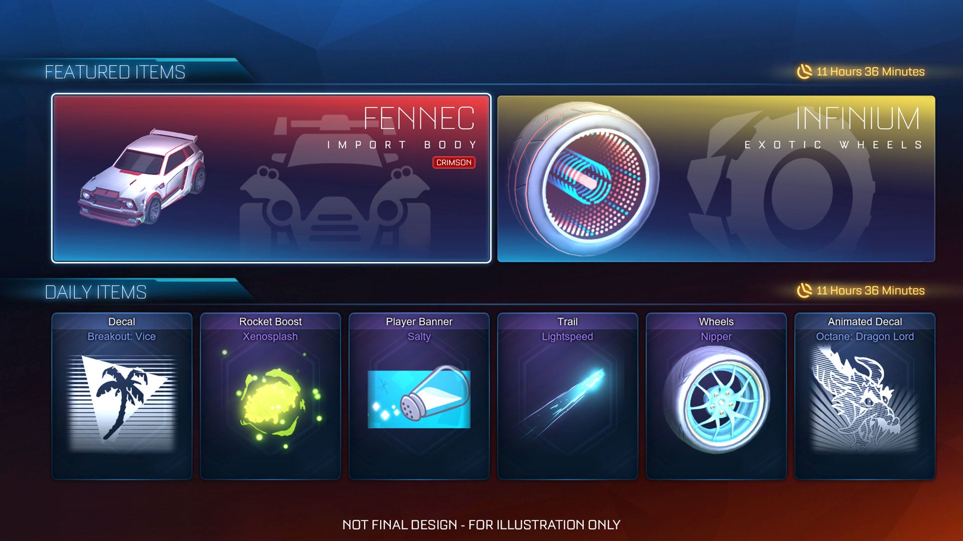 todays rocket league item shop