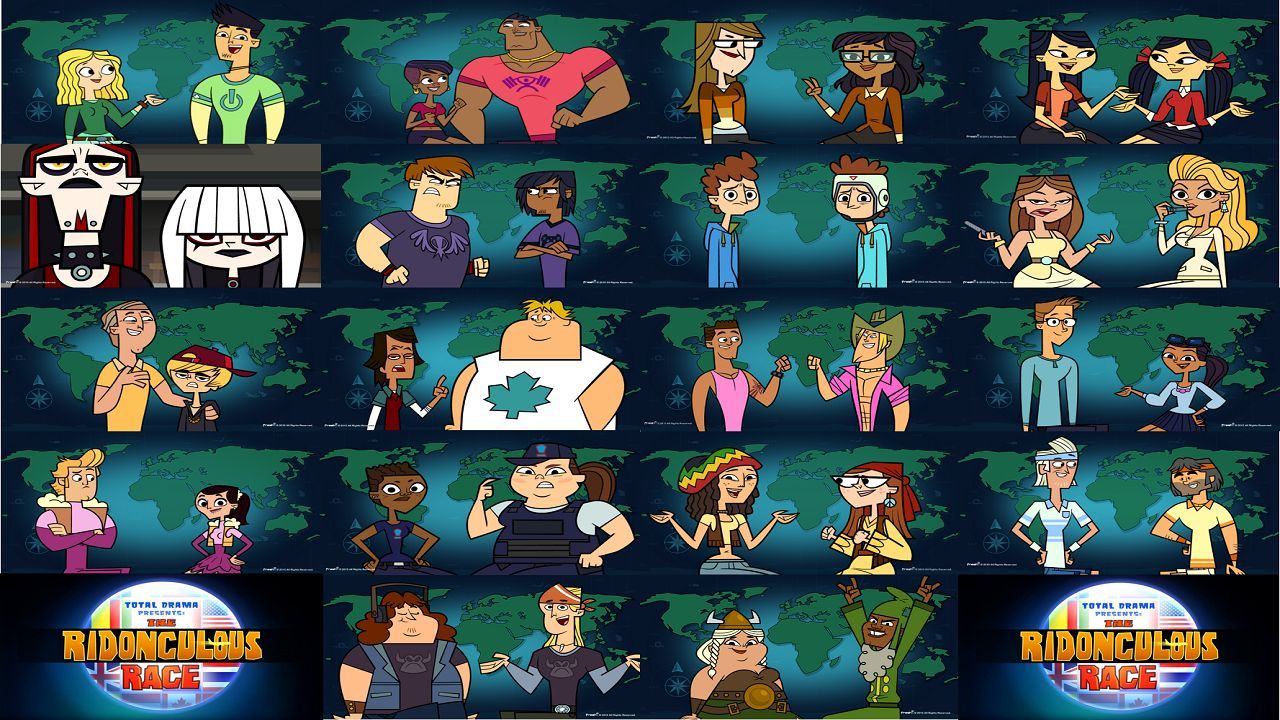 total drama the ridonculous race characters