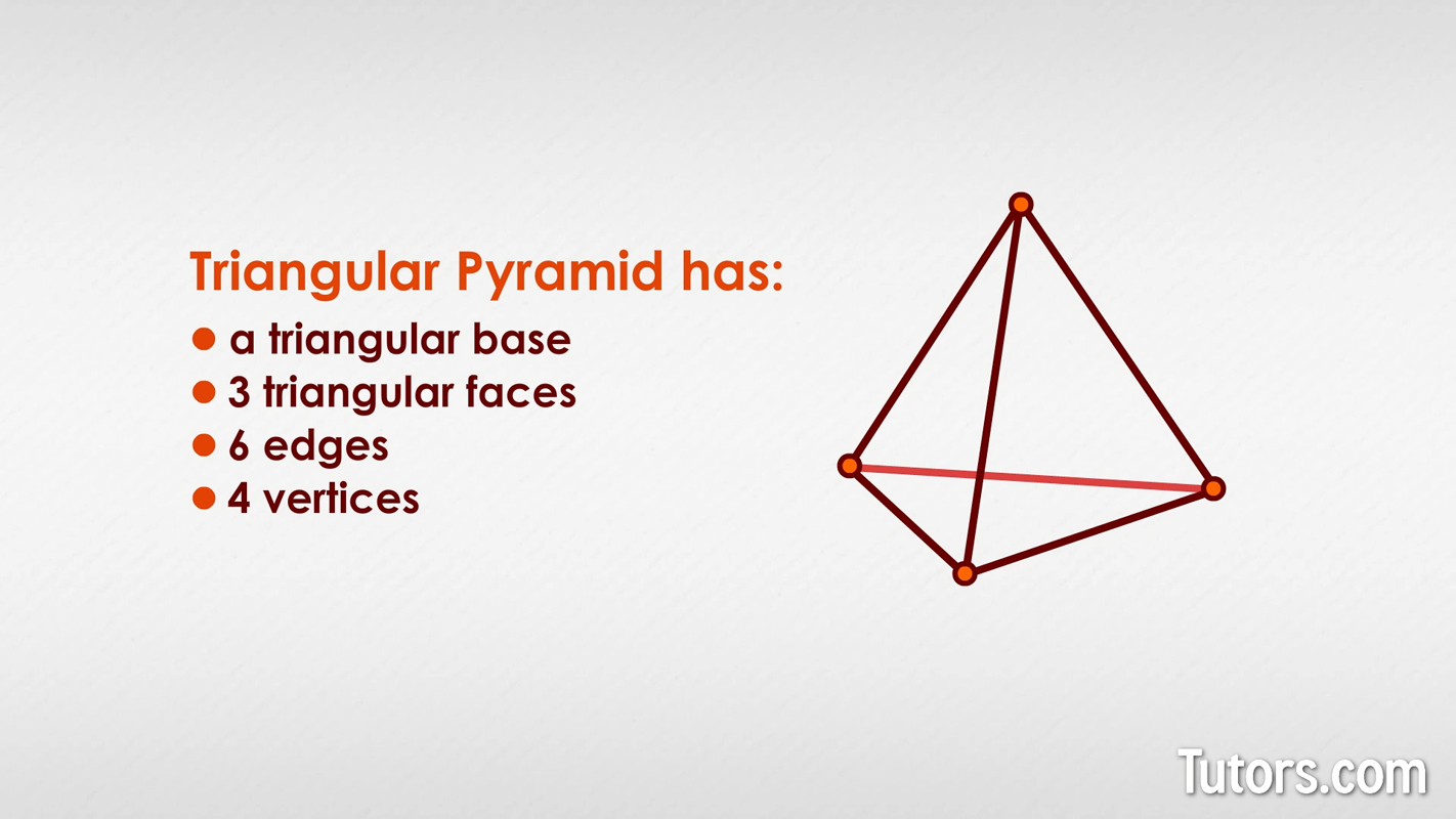 triangular based pyramid faces edges vertices