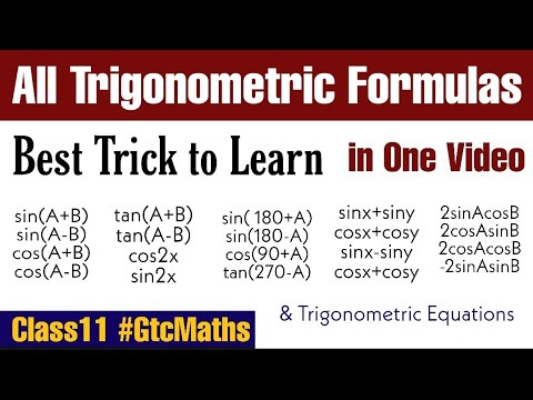 tricks to learn trigonometric formulas class 11