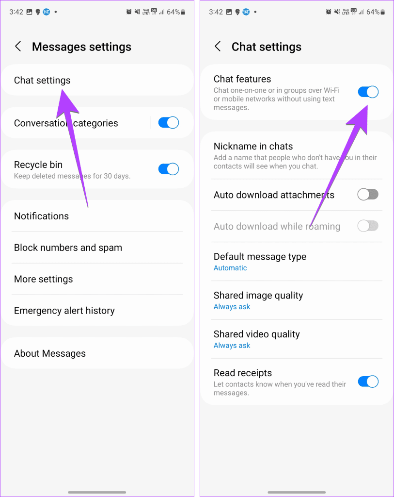 turn off rcs messaging samsung