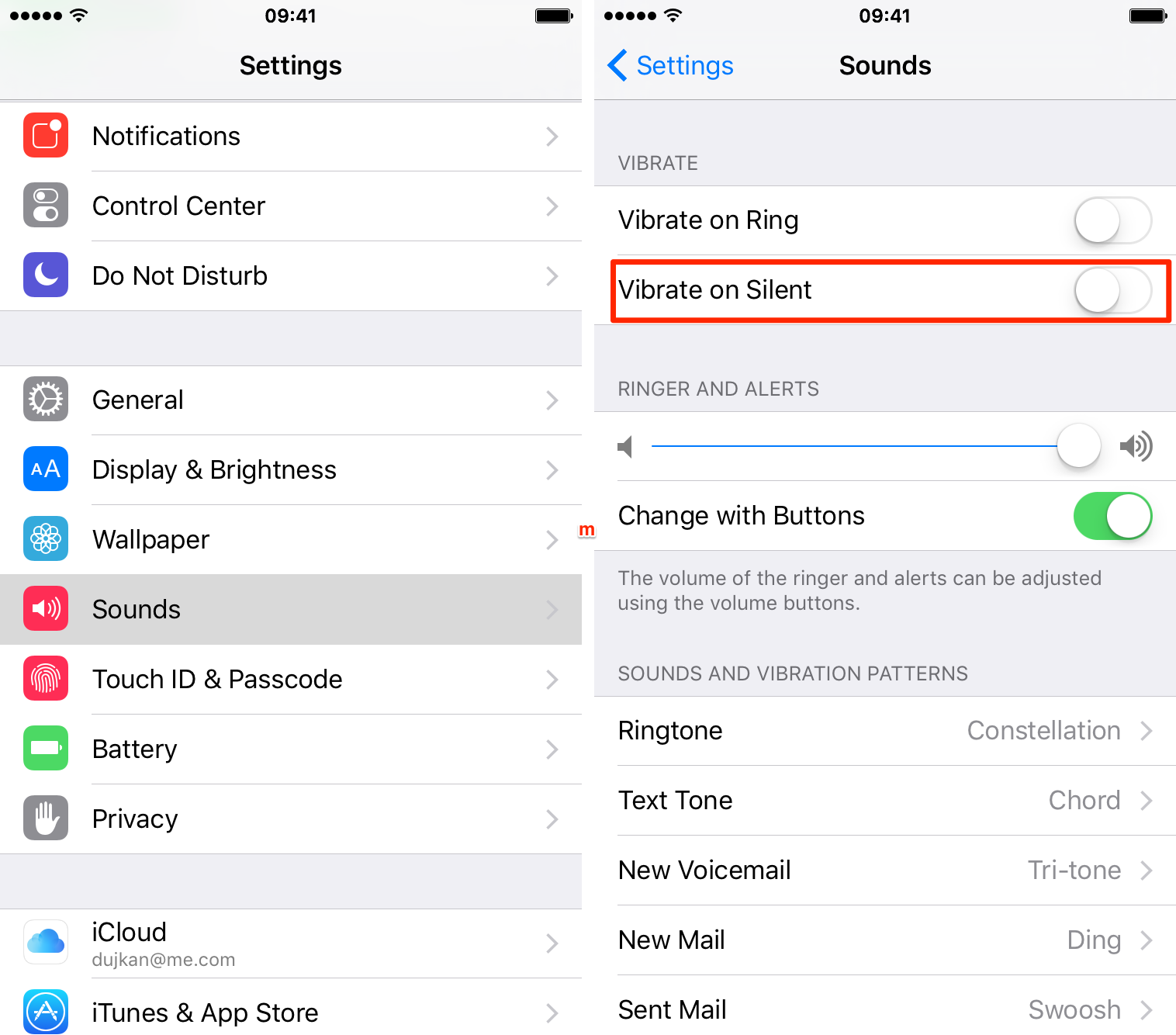 turn off vibration on iphone