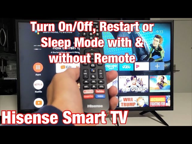 turning on hisense tv without remote