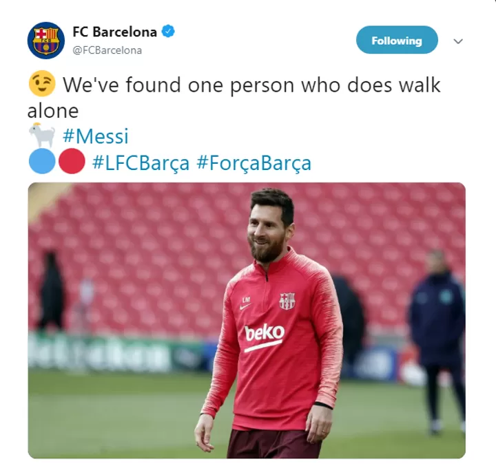 tweet fc barcelona