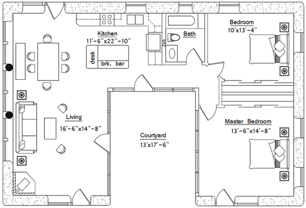 u shaped house designs