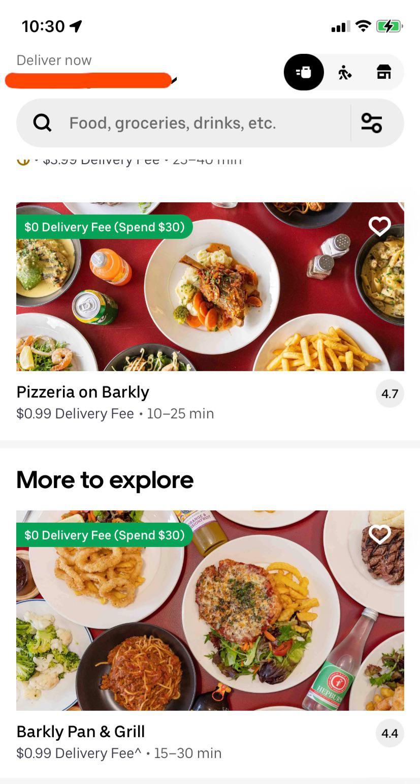 uber eats restaurants