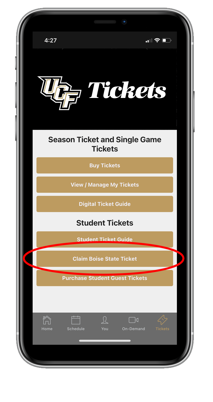 ucf claim student tickets