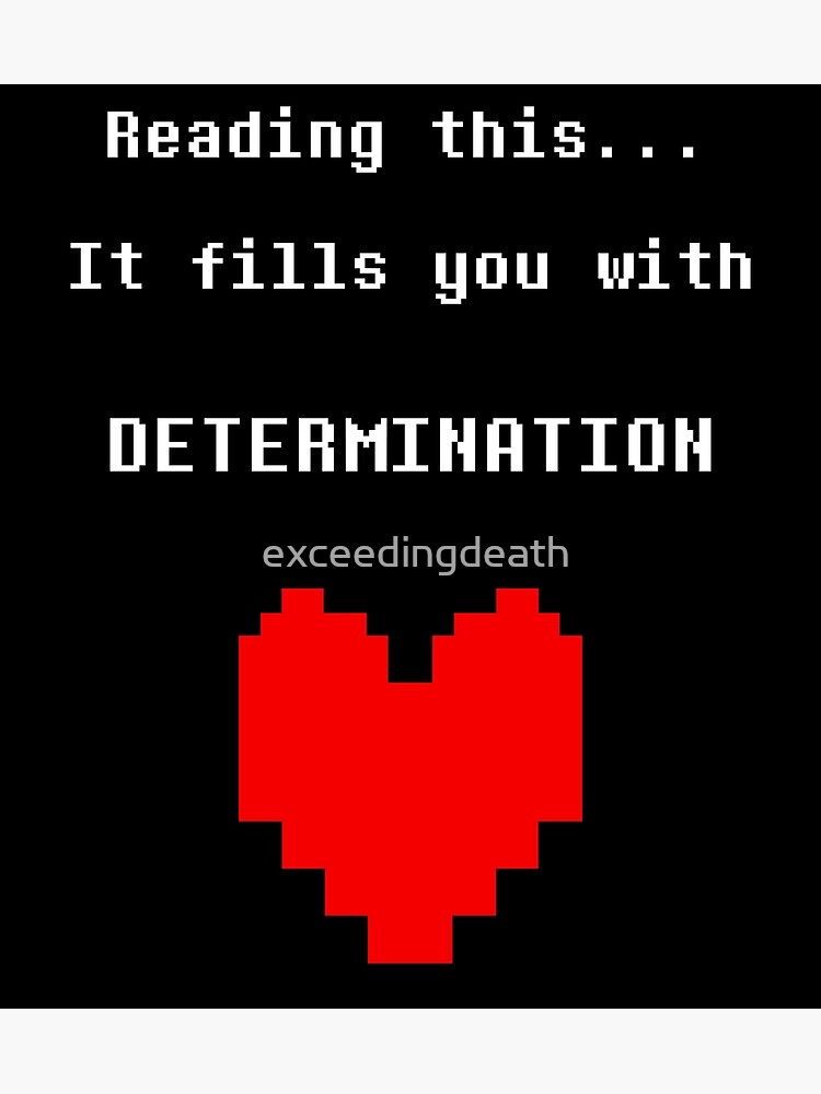 undertale determination poster