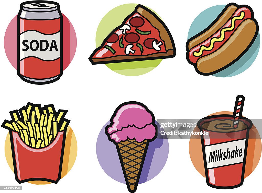 unhealthy food clipart