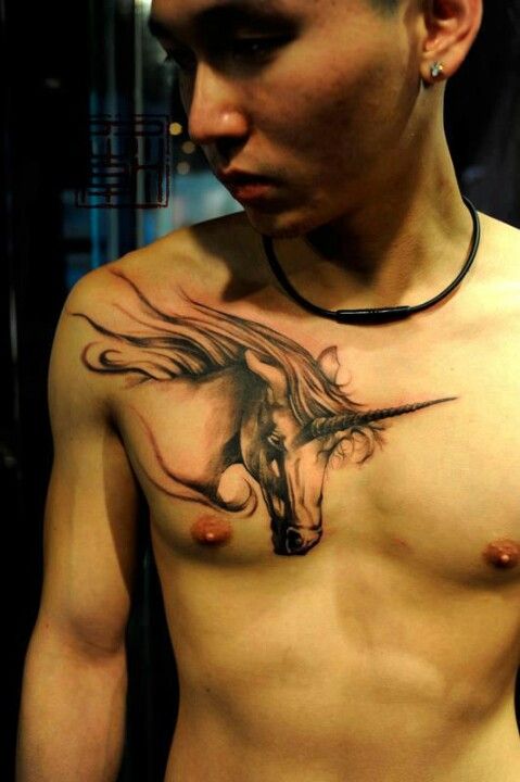 unicorn tattoo male