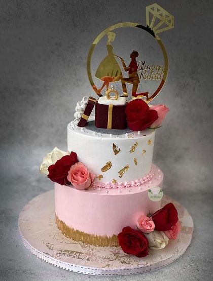 unique engagement cake designs