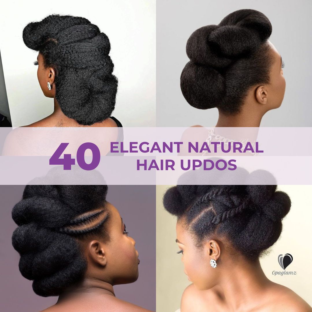 updos with natural black hair