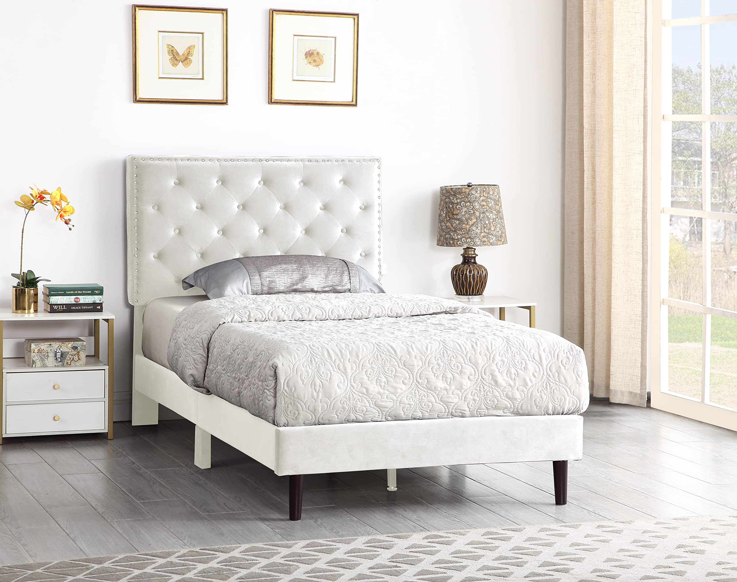 upholstered twin bed frame