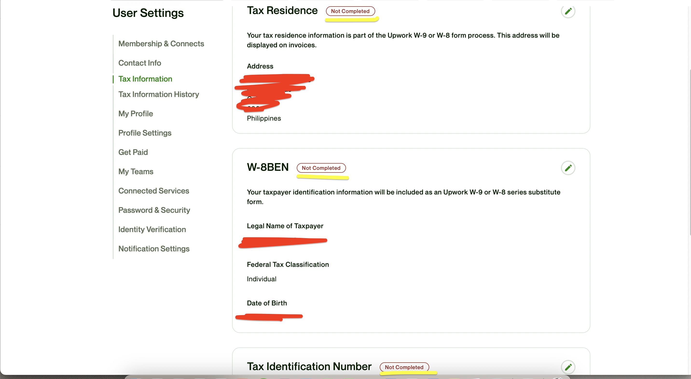 upwork taxes