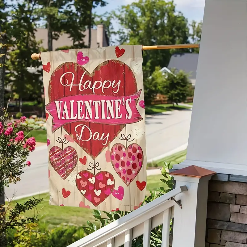 valentines day garden flag