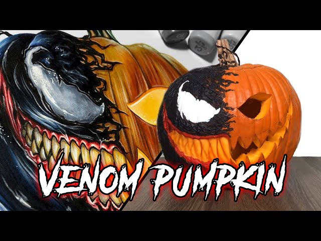 venom pumpkin stencil