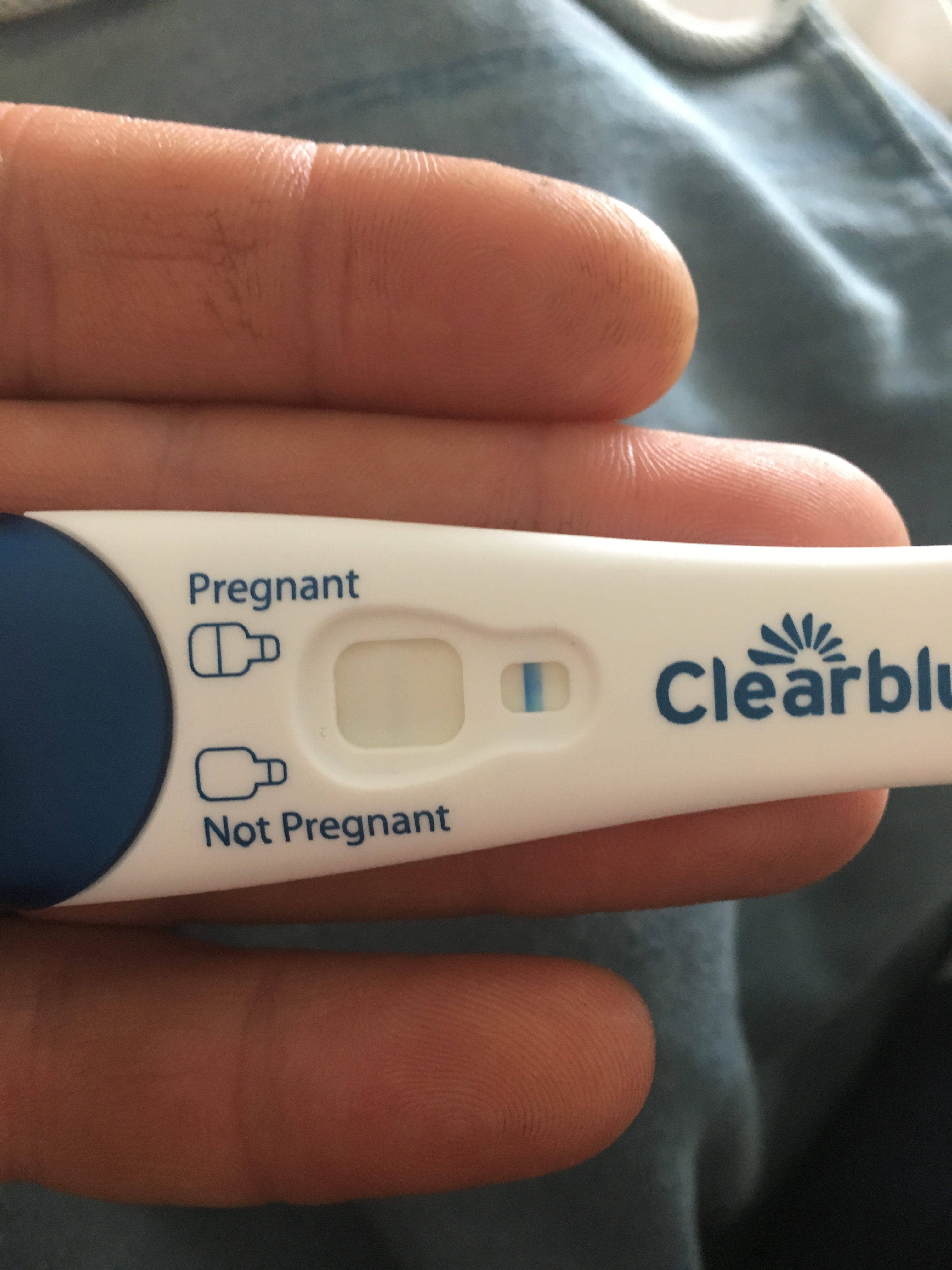 very faint line clear blue pregnancy test