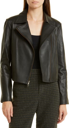 vince leather jacket womens