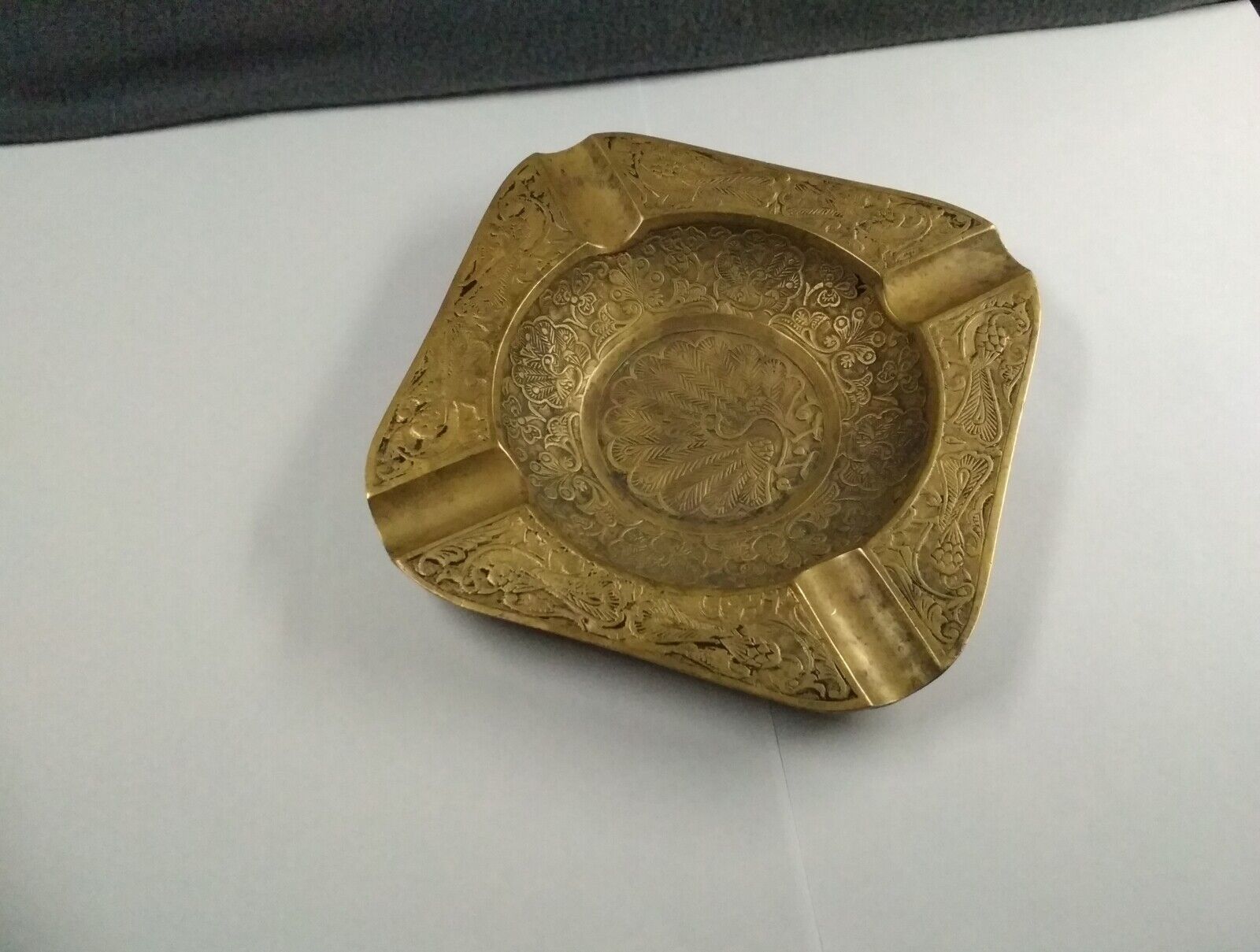 vintage brass ashtray