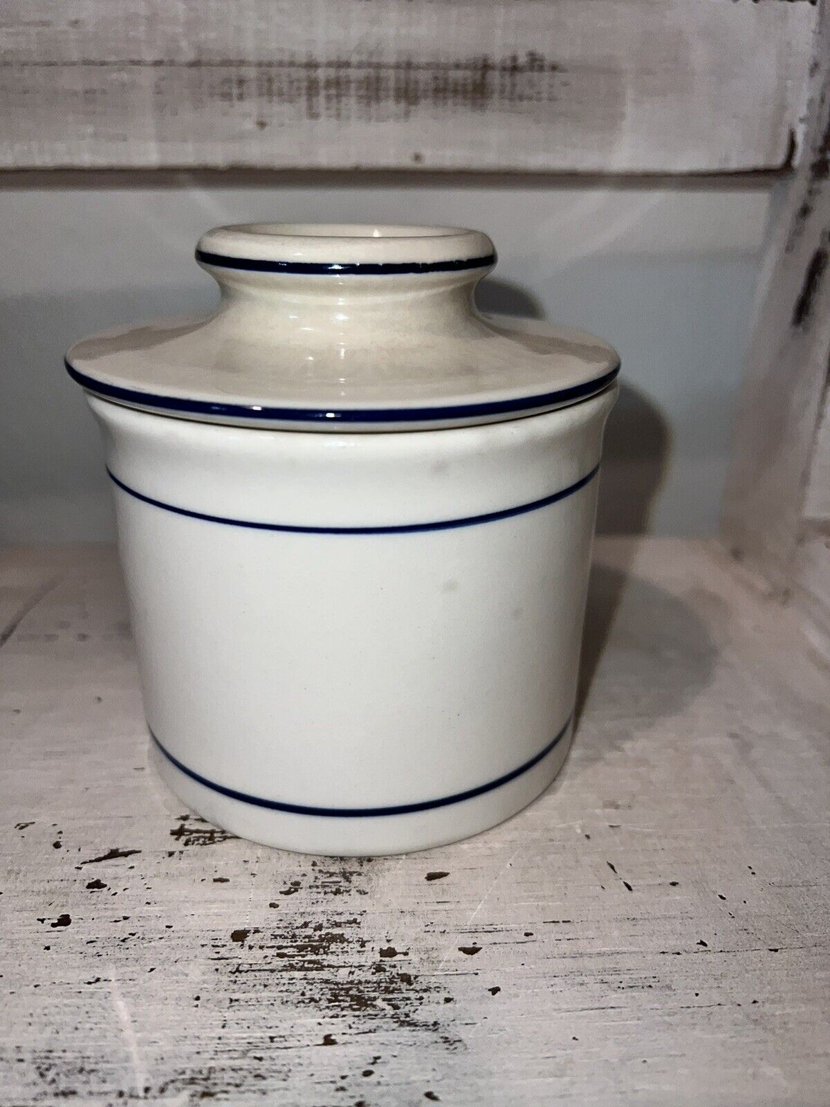 vintage butter crock with lid