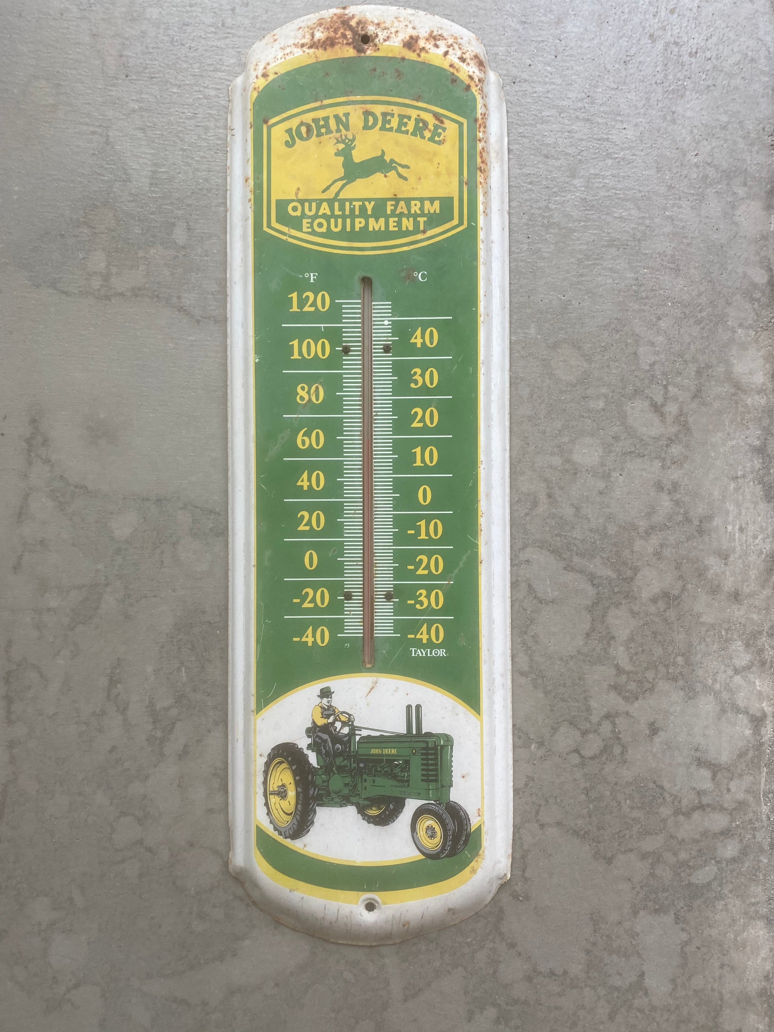 vintage john deere thermometer