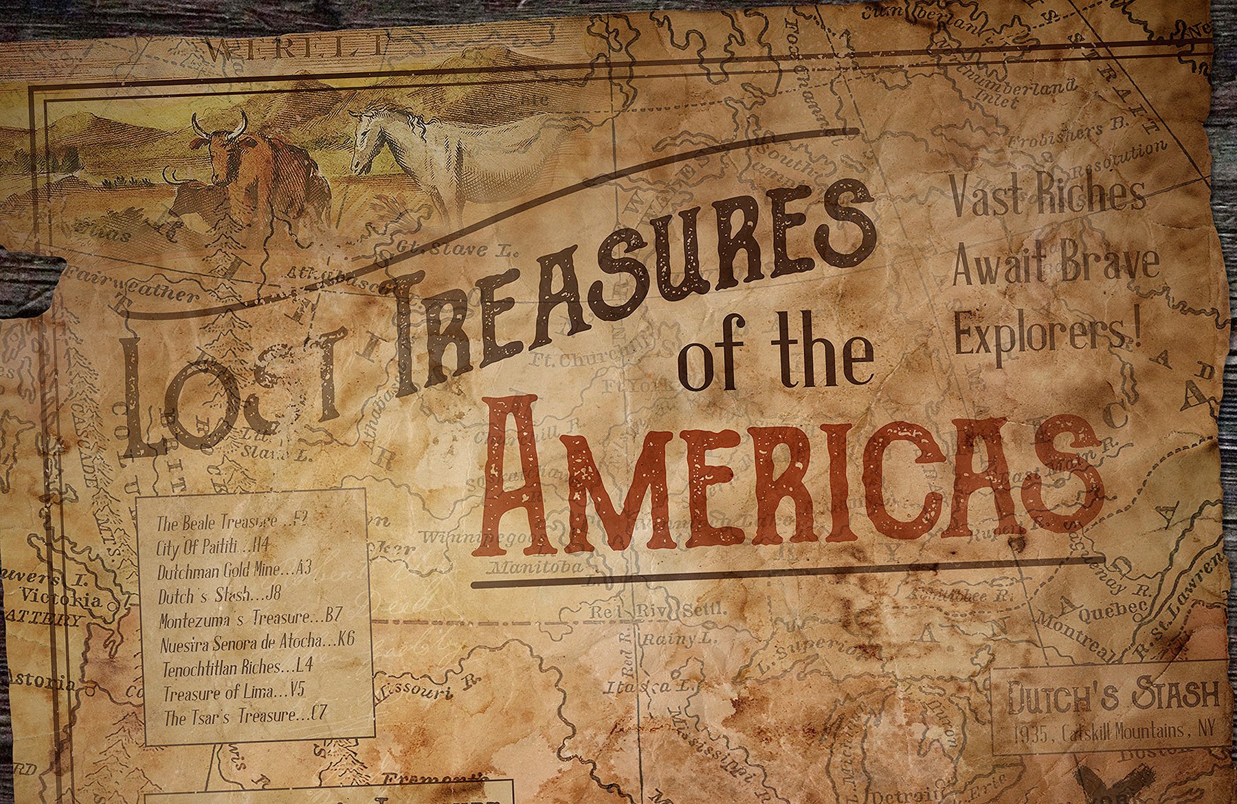 vintage treasure map