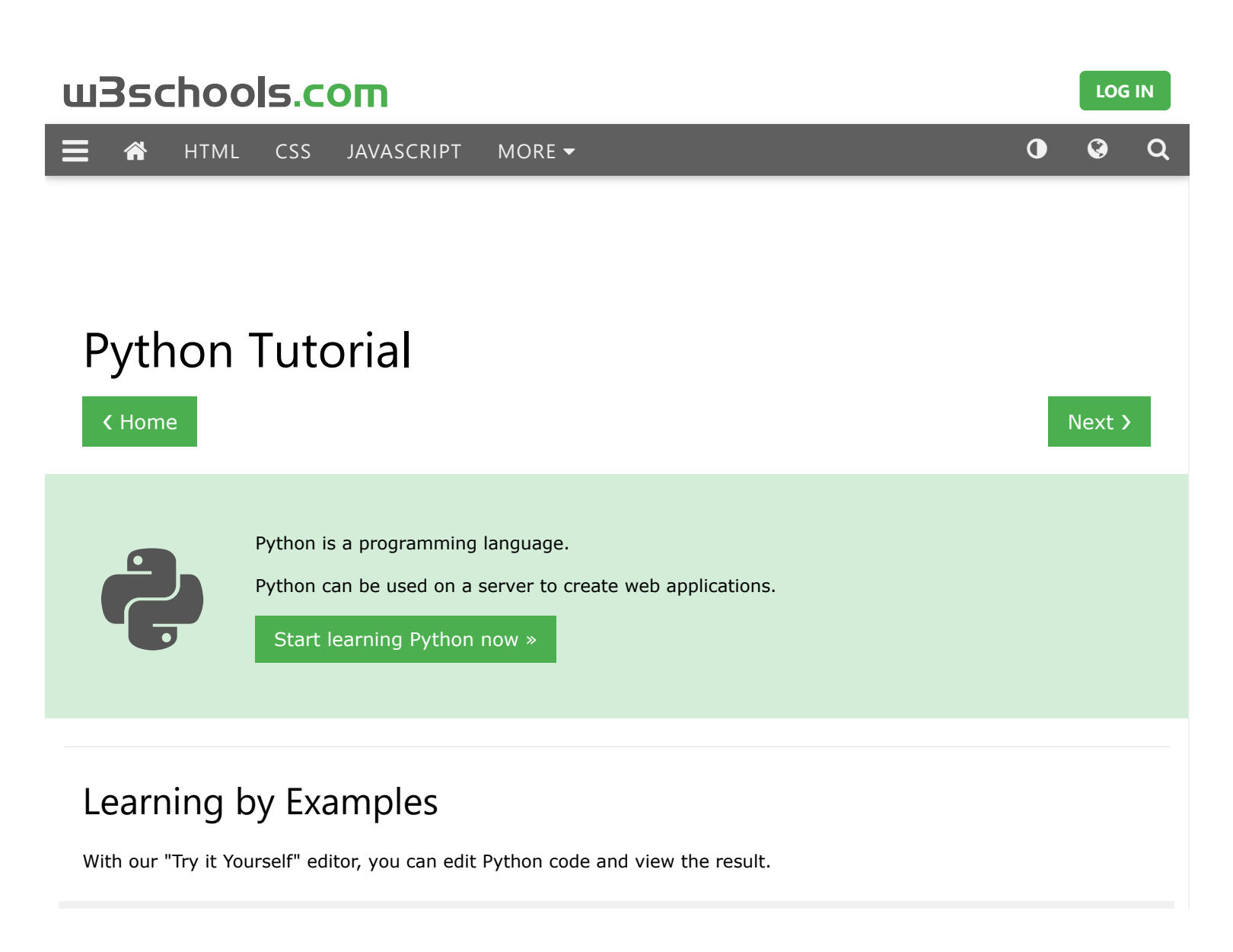 w3 schools python