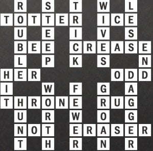 walk unsteadily crossword