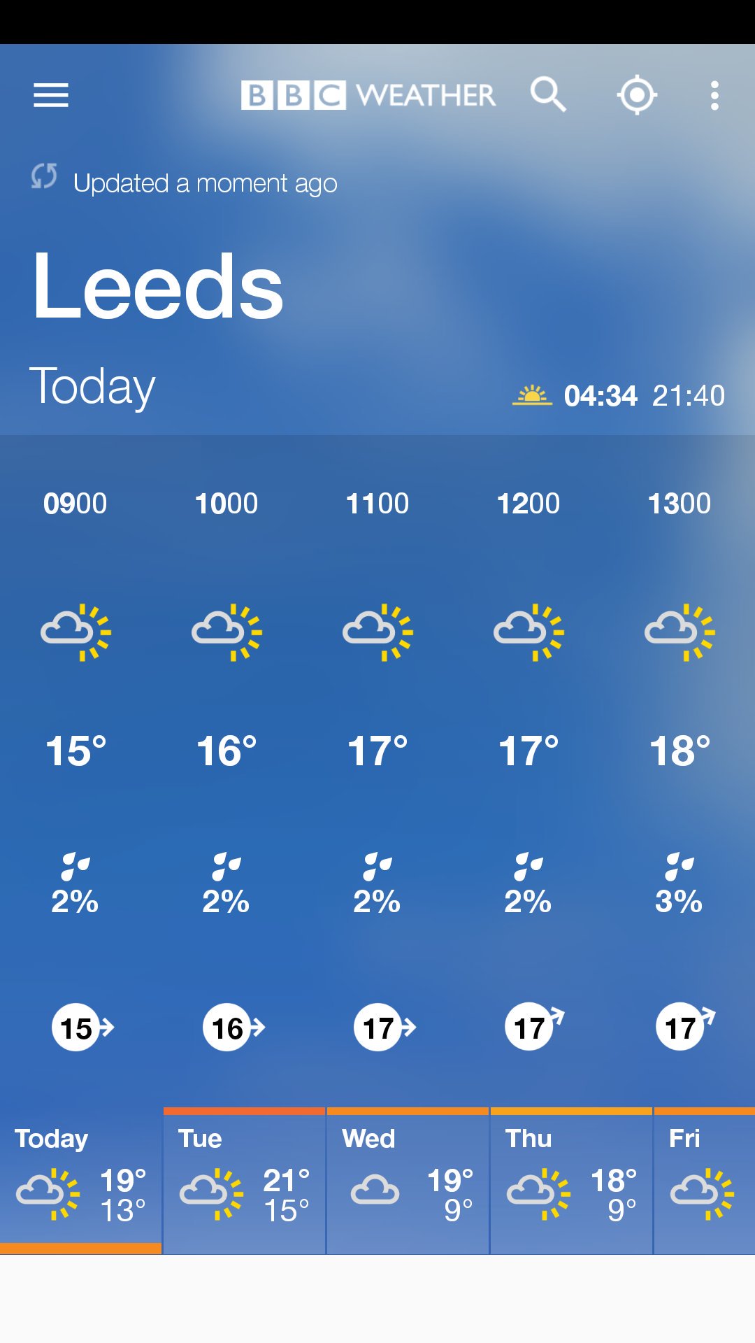 weather for today leeds