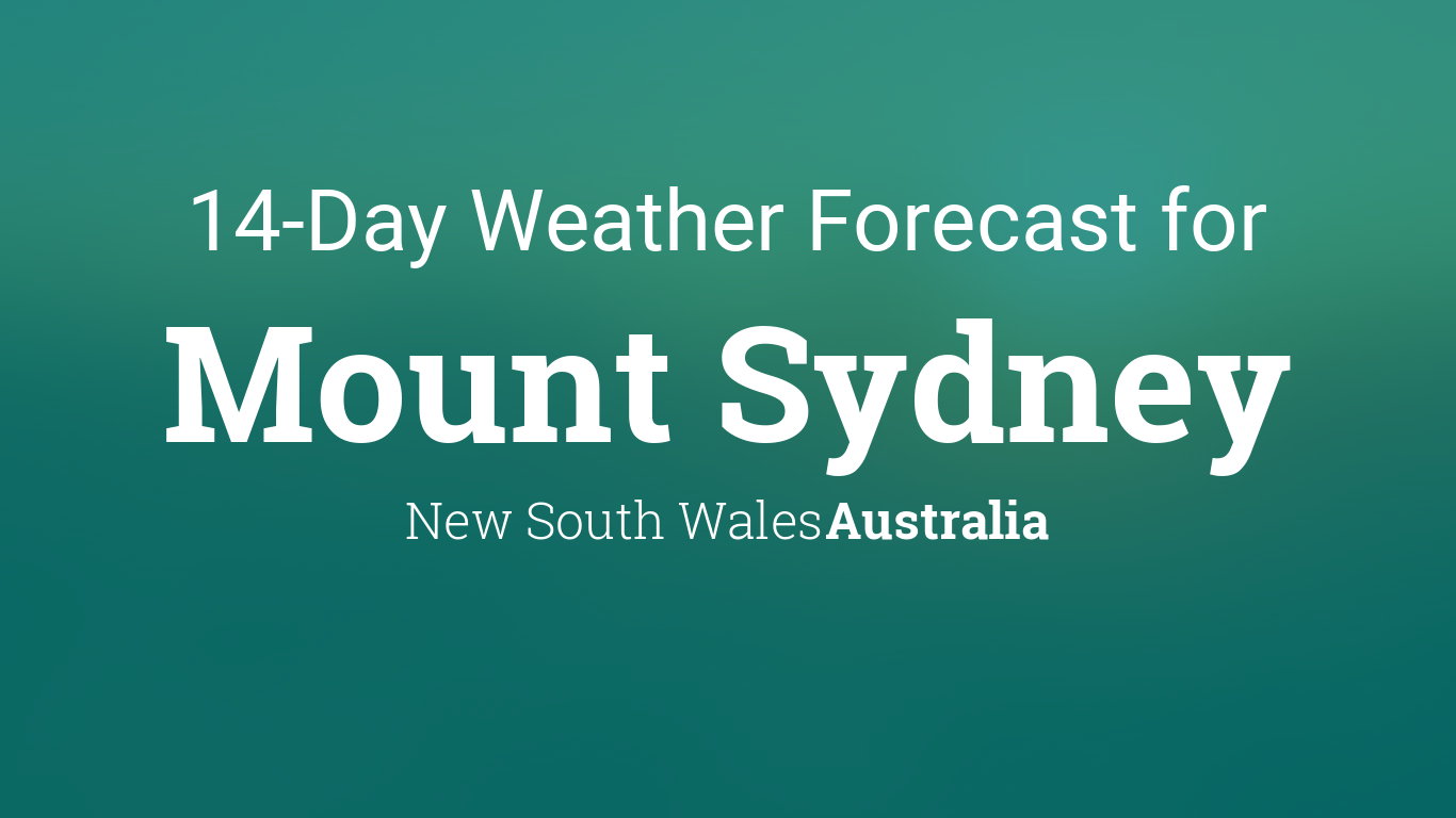 weather sydney 14 days