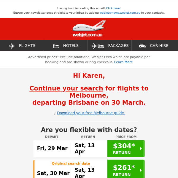 webjet melbourne to sunshine coast