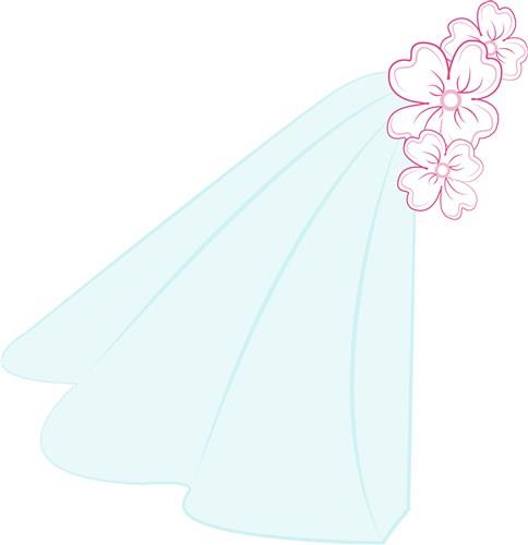 wedding veil cartoon