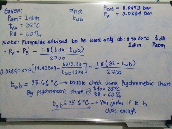 wet bulb dry bulb rh calculator