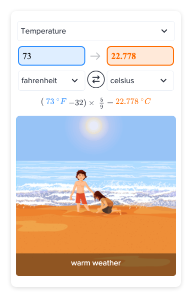 what is 73 degrees fahrenheit in celsius