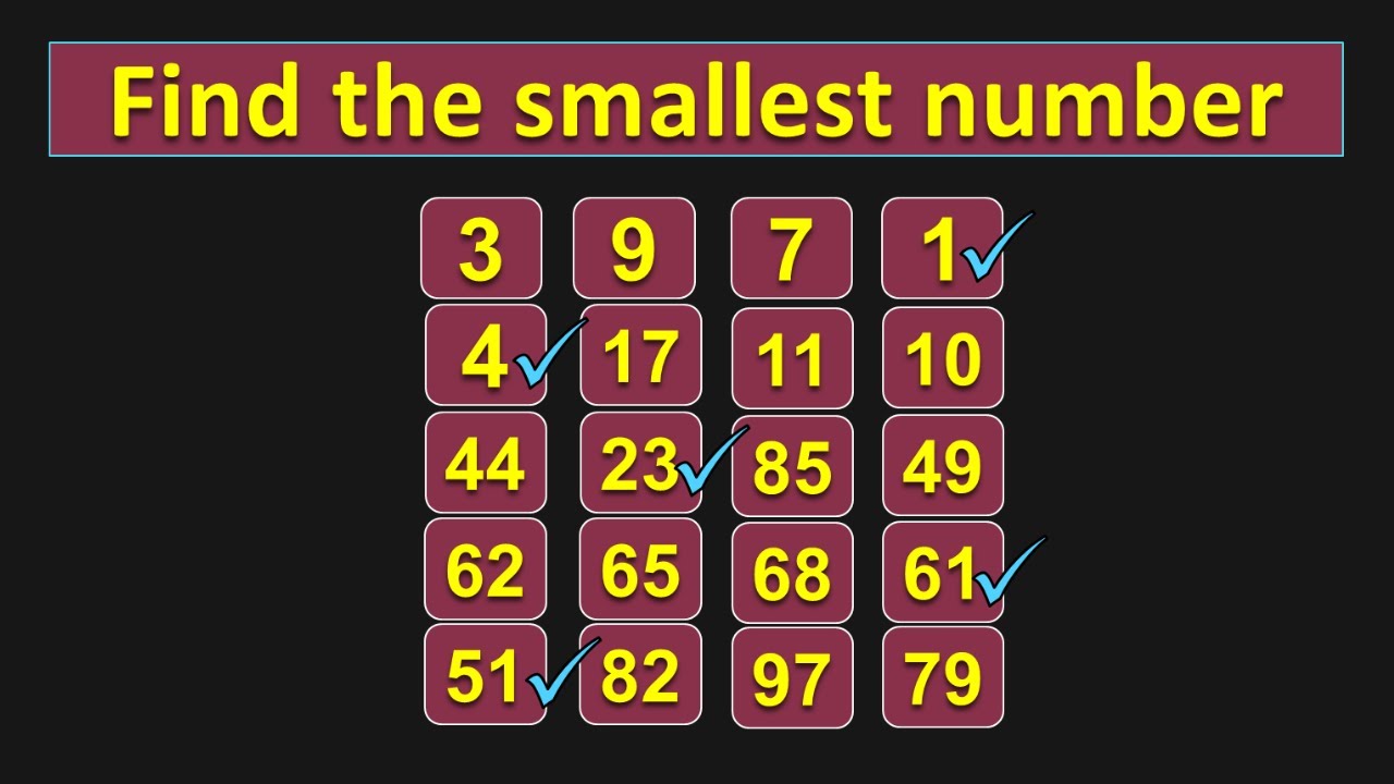 which is the smallest 2 digit number