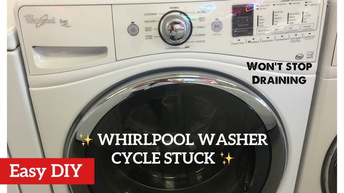 whirlpool duet washing machine wont drain