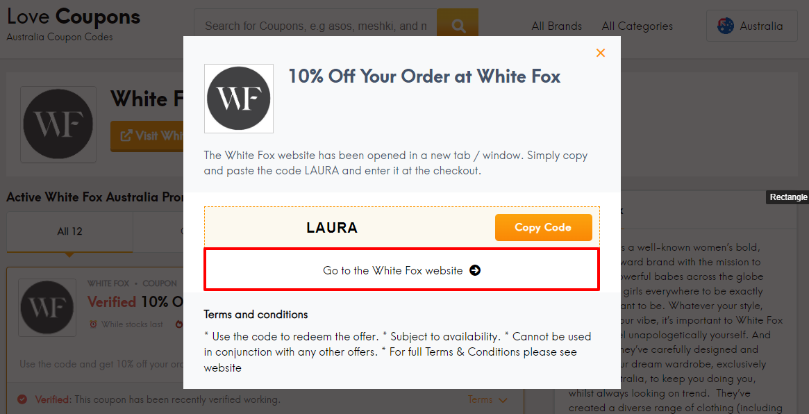 white fox discount code 2023