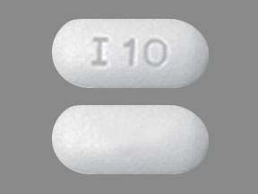 white oblong pill with i 10