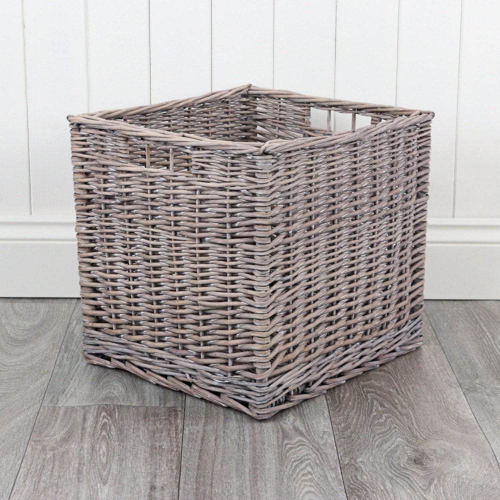 wicker cube baskets