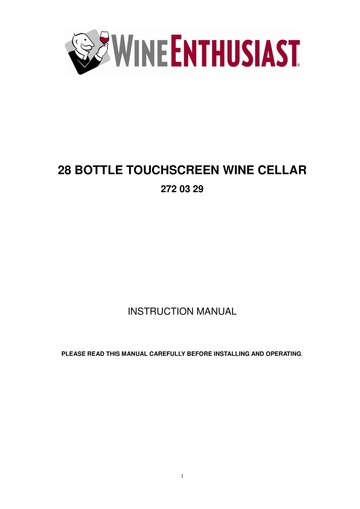 wine enthusiast model 272 manual