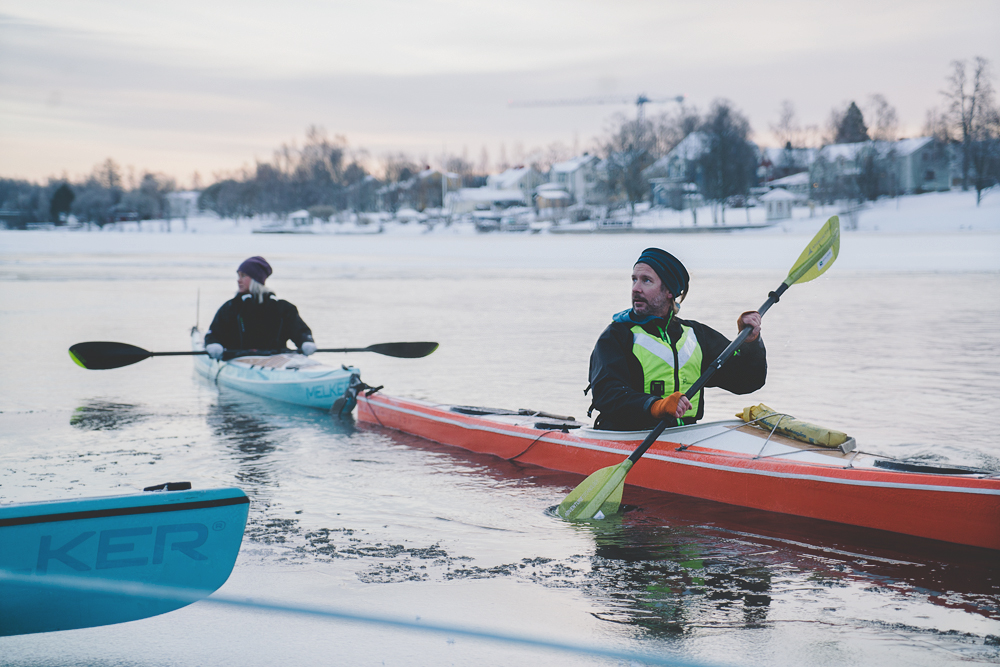 winter kayaking stockholm