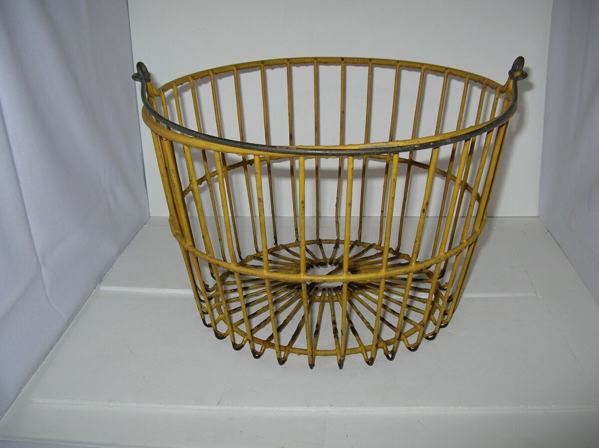 wire egg basket antique