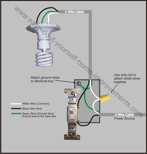 wiring diagram for single light switch