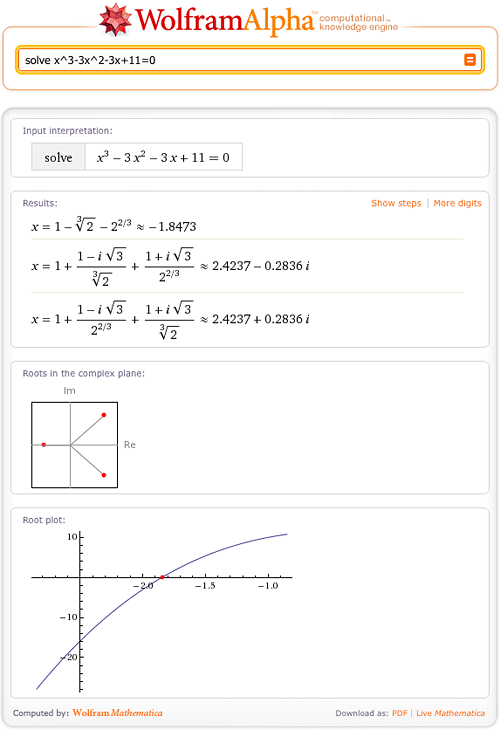 wolfram equation solver