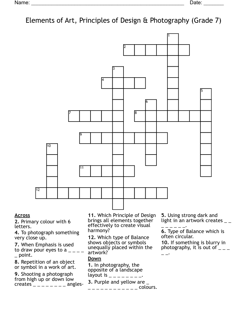 works of art crossword clue 9 letters