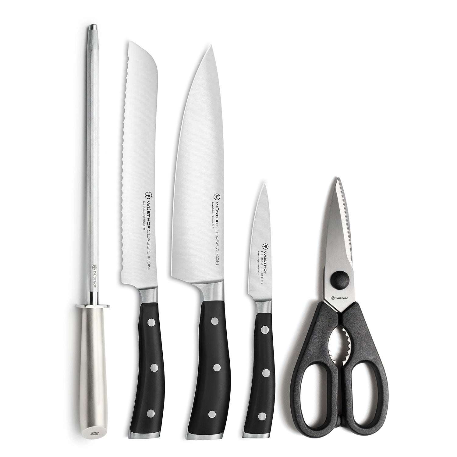 wüsthof ikon 6-piece starter knife block set