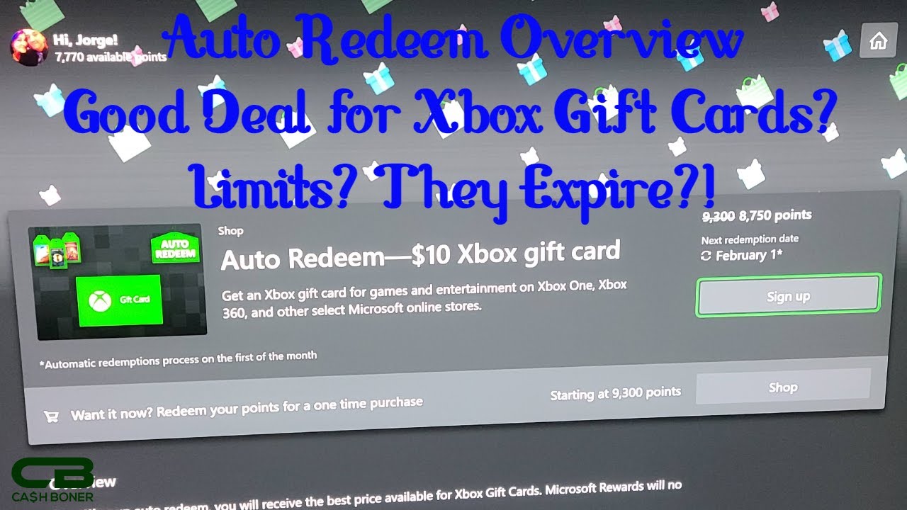 xbox gift card redeem