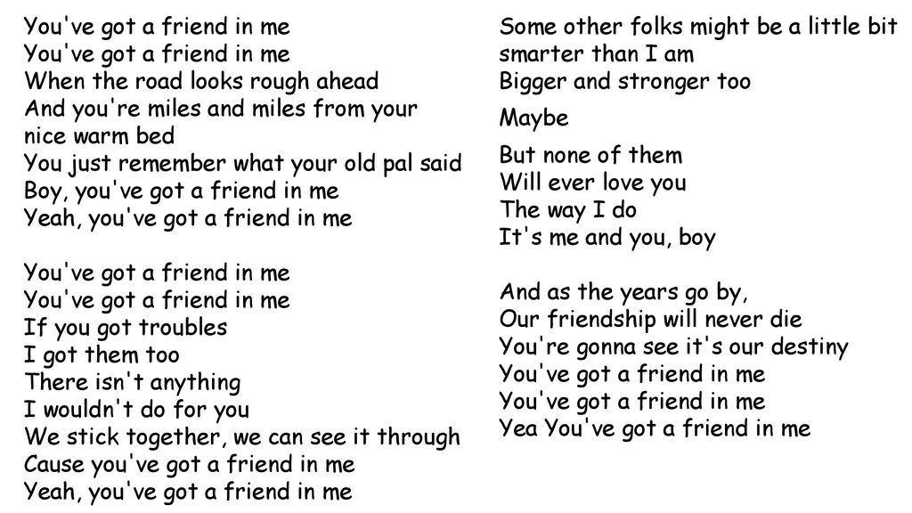 you got a friend in me lyrics