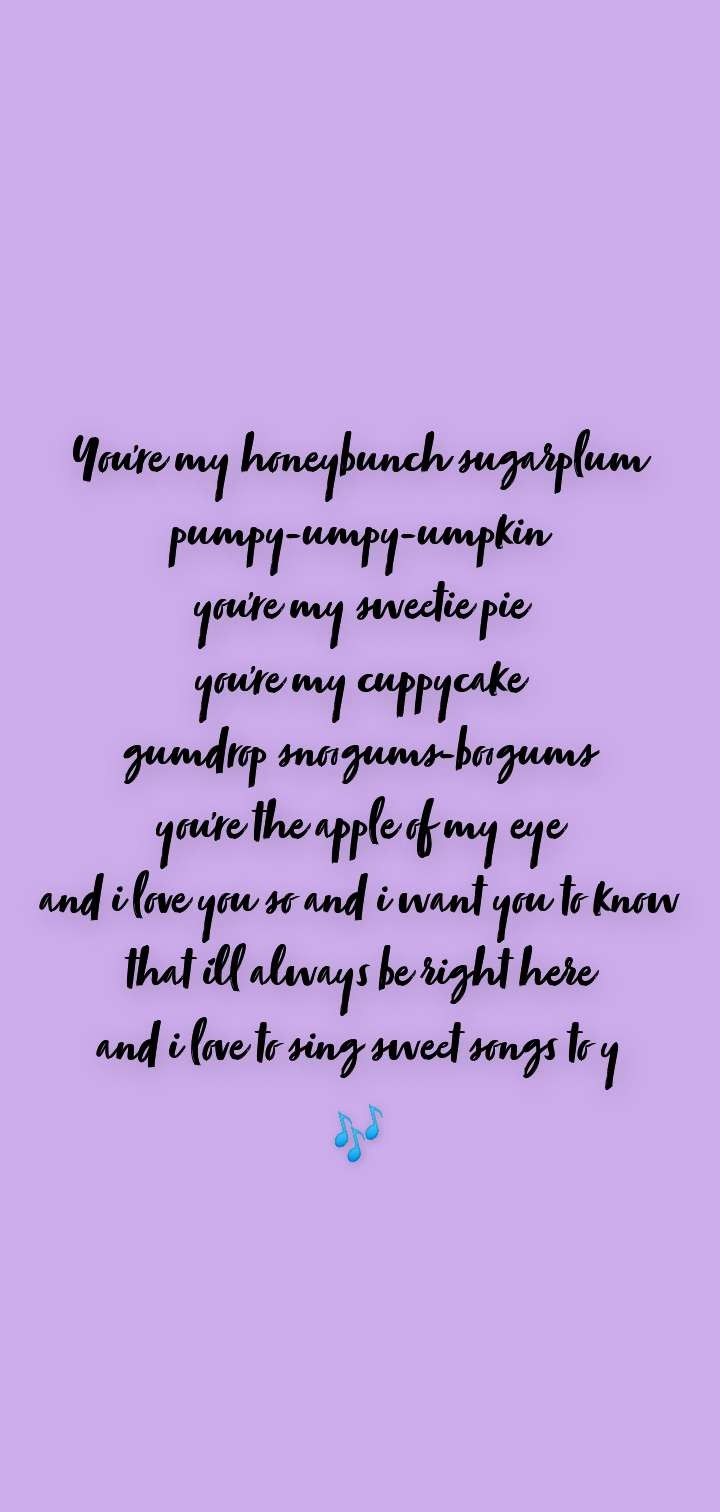 you re my honey bunch song lyrics