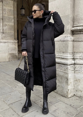 zara long puffer coat